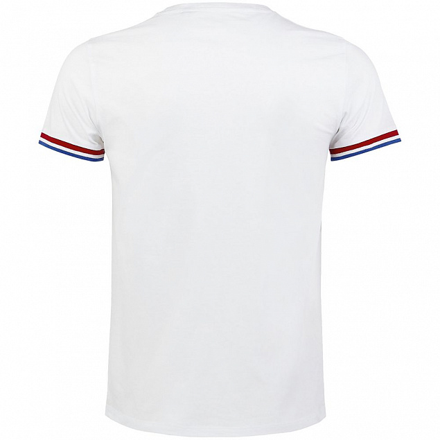 Футболка мужская Rainbow Men, белая с ярко-синим с логотипом  заказать по выгодной цене в кибермаркете AvroraStore