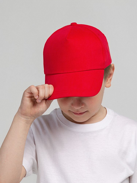 Бейсболка детская Standard Kids, красная с логотипом в Москве заказать по выгодной цене в кибермаркете AvroraStore