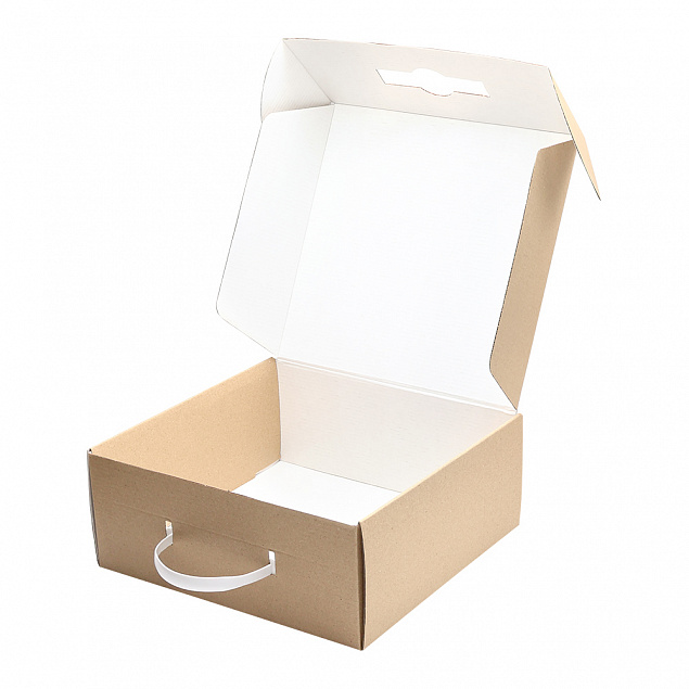 Подарочная коробка из МГК (с ручкой) 24,5*25,5*10,5 см с логотипом в Москве заказать по выгодной цене в кибермаркете AvroraStore