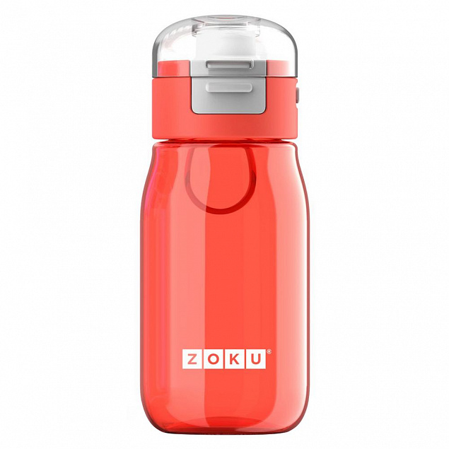 Детская бутылка для воды Zoku, красная с логотипом в Москве заказать по выгодной цене в кибермаркете AvroraStore