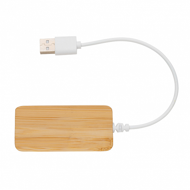 USB-хаб Bamboo с Type-C с логотипом в Москве заказать по выгодной цене в кибермаркете AvroraStore