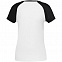 Футболка женская T-bolka Bicolor Lady, белая с черным с логотипом в Москве заказать по выгодной цене в кибермаркете AvroraStore