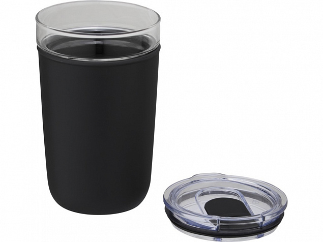 Bello, стеклянная кружка объемом 420 мл с внешней стенкой из переработанного пластика, черный с логотипом в Москве заказать по выгодной цене в кибермаркете AvroraStore