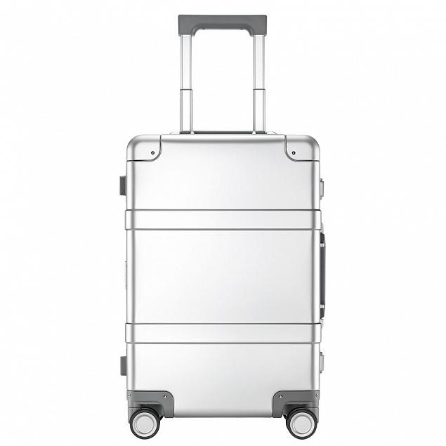 Чемодан Metal Luggage, серебристый с логотипом  заказать по выгодной цене в кибермаркете AvroraStore