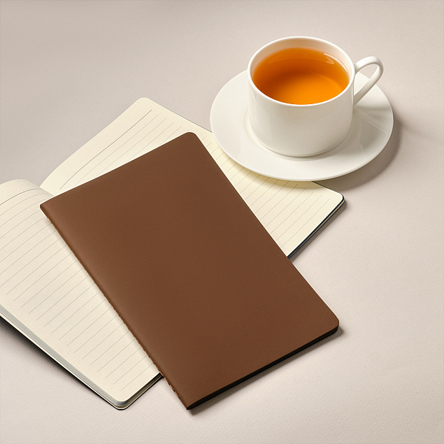 Блокнот Portobello Notebook Trend, Alpha slim, коричневый с логотипом  заказать по выгодной цене в кибермаркете AvroraStore