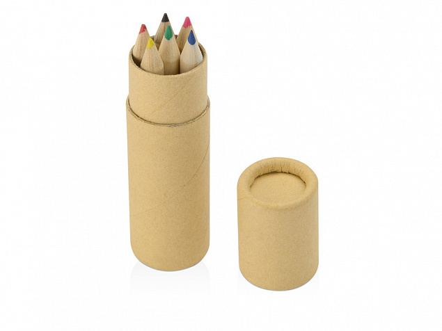 Цветные карандаши в тубусе с логотипом  заказать по выгодной цене в кибермаркете AvroraStore