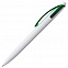 Ручка шариковая Bento, белая с зеленым с логотипом в Москве заказать по выгодной цене в кибермаркете AvroraStore