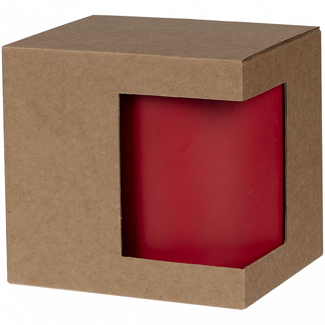 Коробка для кружки с окном Cupcase, крафт с логотипом в Москве заказать по выгодной цене в кибермаркете AvroraStore