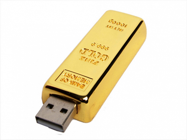 USB 3.0- флешка на 64 Гб в виде слитка золота с логотипом в Москве заказать по выгодной цене в кибермаркете AvroraStore