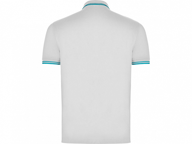 Рубашка поло Montreal мужская, белый/бирюзовый с логотипом в Москве заказать по выгодной цене в кибермаркете AvroraStore