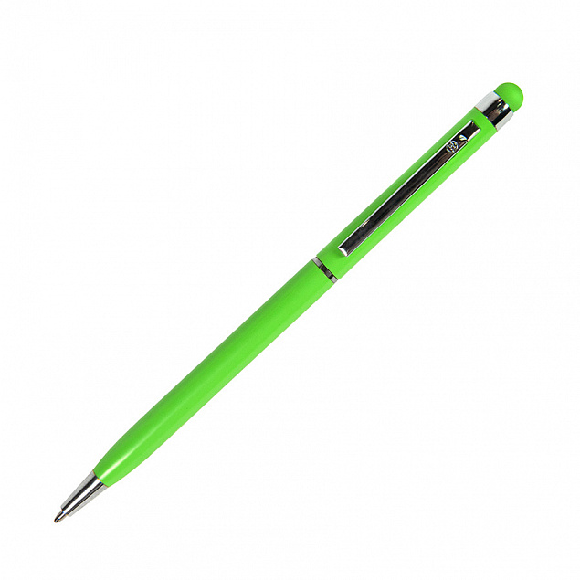 TOUCHWRITER, ручка шариковая со стилусом для сенсорных экранов, светло-зеленый/хром, металл   с логотипом в Москве заказать по выгодной цене в кибермаркете AvroraStore
