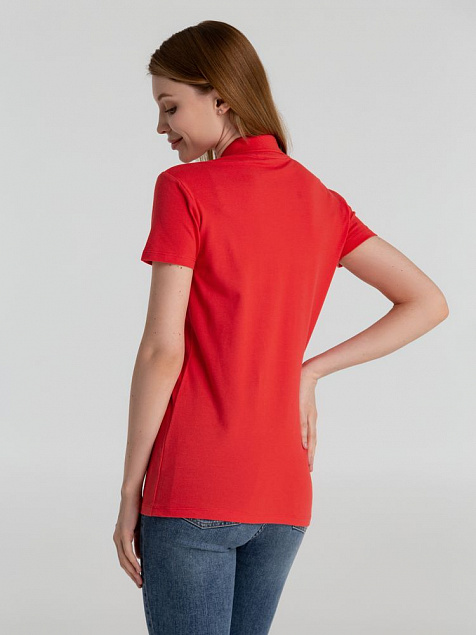 Рубашка поло женская PHOENIX WOMEN, красная с логотипом  заказать по выгодной цене в кибермаркете AvroraStore