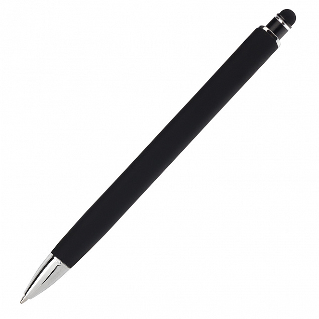 Шариковая ручка Quattro, черная с логотипом в Москве заказать по выгодной цене в кибермаркете AvroraStore