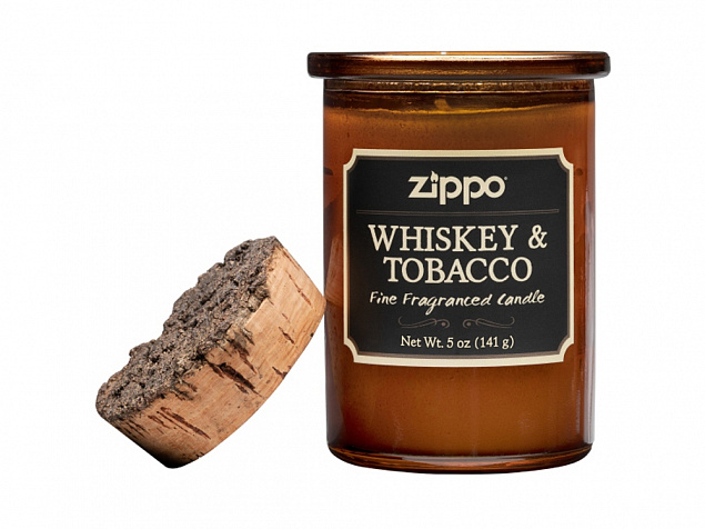 Ароматизированная свеча ZIPPO Whiskey & Tobacco, воск/хлопок/кора древесины/стекло, 70x100 мм с логотипом в Москве заказать по выгодной цене в кибермаркете AvroraStore