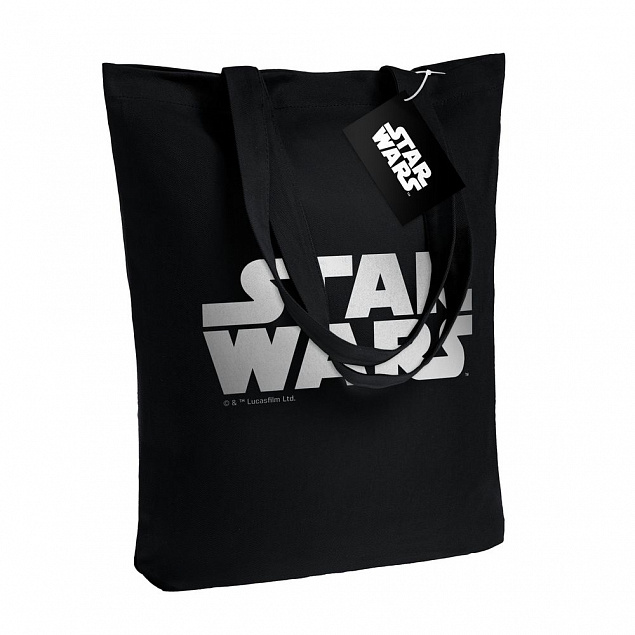 Холщовая сумка Star Wars Silver, черная с логотипом в Москве заказать по выгодной цене в кибермаркете AvroraStore