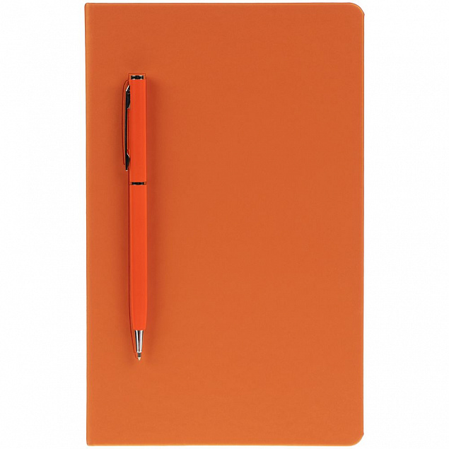 Ежедневник Magnet Shall с ручкой, оранжевый с логотипом в Москве заказать по выгодной цене в кибермаркете AvroraStore