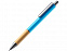 Ручка шариковая металлическая с бамбуковой вставкой PENTA с логотипом  заказать по выгодной цене в кибермаркете AvroraStore