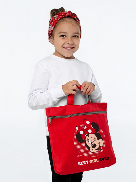 Сумка-папка «Минни Маус. Best Girl Еver», красная с логотипом в Москве заказать по выгодной цене в кибермаркете AvroraStore