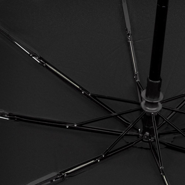Складной зонт Gran Turismo, черный с логотипом в Москве заказать по выгодной цене в кибермаркете AvroraStore