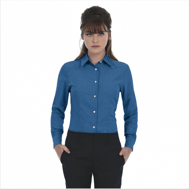 Рубашка женская с длинным рукавом Oxford LSL/women с логотипом в Москве заказать по выгодной цене в кибермаркете AvroraStore
