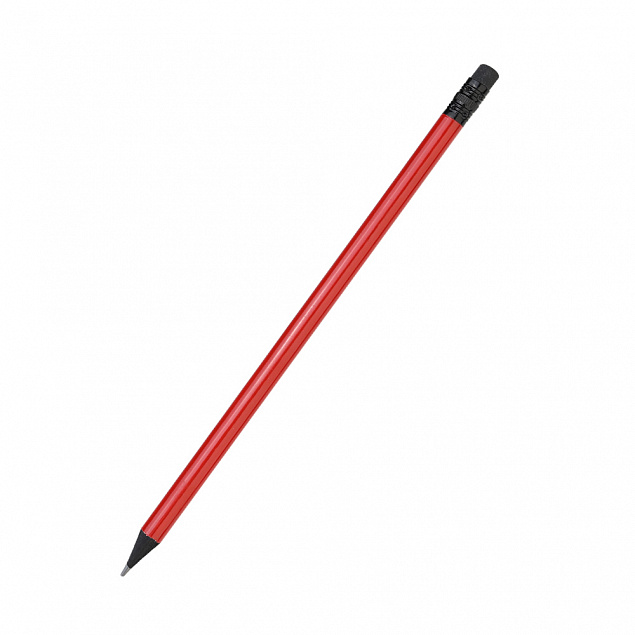 Карандаш Negro с цветным корпусом - Красный PP с логотипом в Москве заказать по выгодной цене в кибермаркете AvroraStore