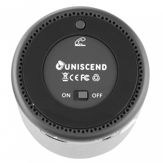 Беспроводная Bluetooth колонка Uniscend Grinder, серая с логотипом в Москве заказать по выгодной цене в кибермаркете AvroraStore