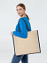 Холщовая сумка для покупок Bagari с синей отделкой с логотипом в Москве заказать по выгодной цене в кибермаркете AvroraStore