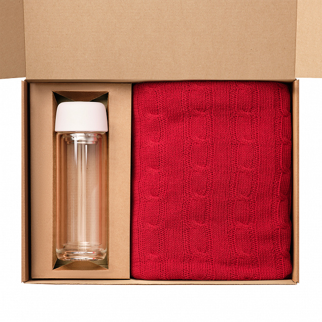 Подарочный набор Bianca, Fado, красный (плед, термобутылка) с логотипом в Москве заказать по выгодной цене в кибермаркете AvroraStore