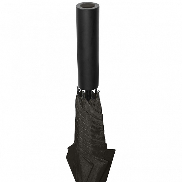 Зонт-трость Dublin, черный с логотипом в Москве заказать по выгодной цене в кибермаркете AvroraStore