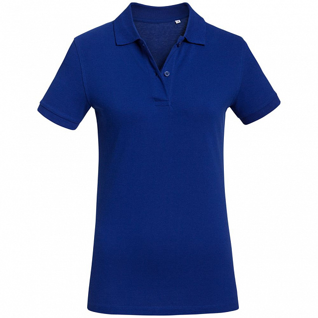 Рубашка поло женская Inspire синяя с логотипом в Москве заказать по выгодной цене в кибермаркете AvroraStore