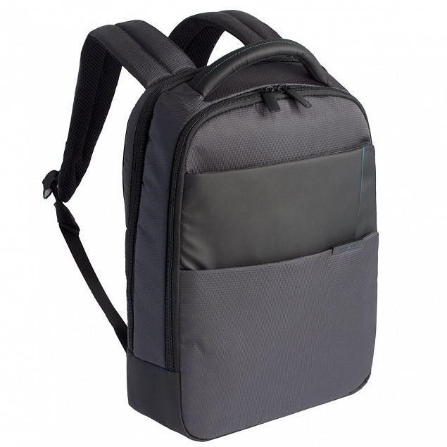 Рюкзак для ноутбука Qibyte Laptop Backpack, темно-серый с черными вставками с логотипом в Москве заказать по выгодной цене в кибермаркете AvroraStore