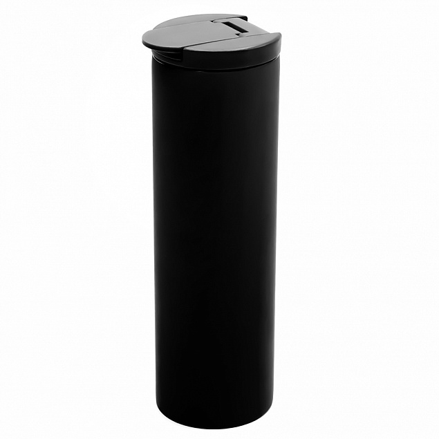 Термокружка с двойной металлической стенкой Rolly софт-тач - Черный AA с логотипом в Москве заказать по выгодной цене в кибермаркете AvroraStore