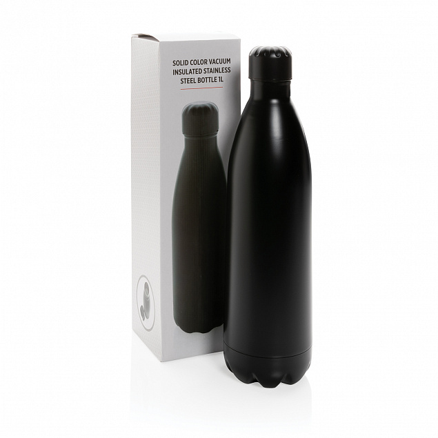 Вакуумная бутылка из нержавеющей стали, 1 л с логотипом в Москве заказать по выгодной цене в кибермаркете AvroraStore