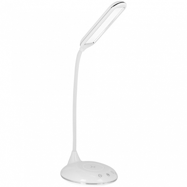 Лампа с беспроводной зарядкой Bright Helper, белая с логотипом в Москве заказать по выгодной цене в кибермаркете AvroraStore