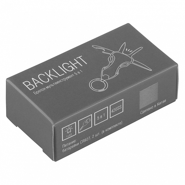 Мультитул Backlight, серый с логотипом в Москве заказать по выгодной цене в кибермаркете AvroraStore