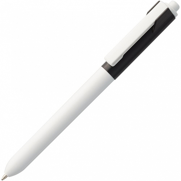 Ручка шариковая Hint Special, белая с черным с логотипом в Москве заказать по выгодной цене в кибермаркете AvroraStore