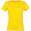 Футболка женская MISS 150, желтая с логотипом в Москве заказать по выгодной цене в кибермаркете AvroraStore
