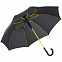 Зонт-трость с цветными спицами Color Style, желтый с логотипом в Москве заказать по выгодной цене в кибермаркете AvroraStore