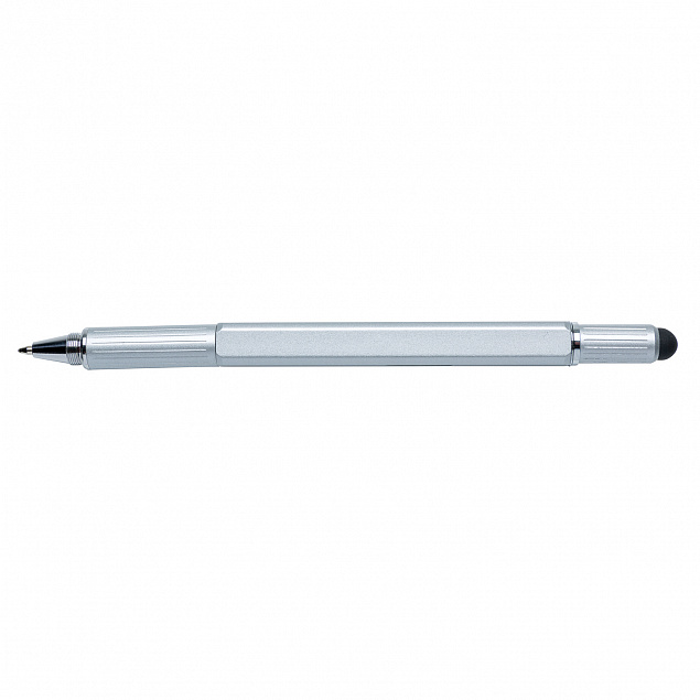Многофункциональная ручка 5 в 1, серебряный с логотипом в Москве заказать по выгодной цене в кибермаркете AvroraStore