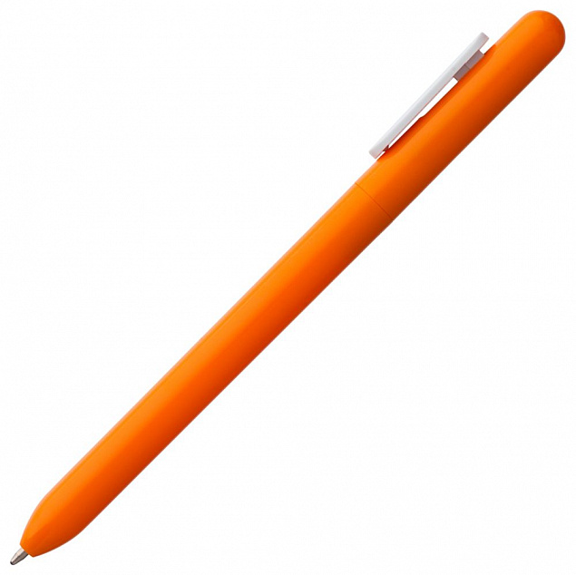 Ручка шариковая Slider, оранжевая с белым с логотипом в Москве заказать по выгодной цене в кибермаркете AvroraStore