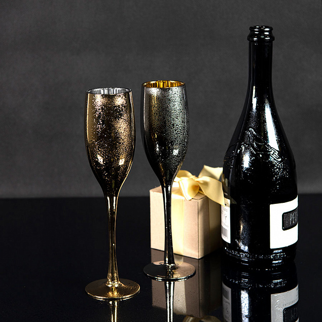 Набор бокалов для шампанского MOONSUN (2шт) с логотипом в Москве заказать по выгодной цене в кибермаркете AvroraStore