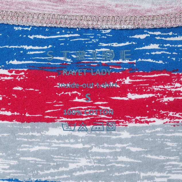 Футболка женская RAYET LADY двусторонняя, красная с синим с логотипом в Москве заказать по выгодной цене в кибермаркете AvroraStore