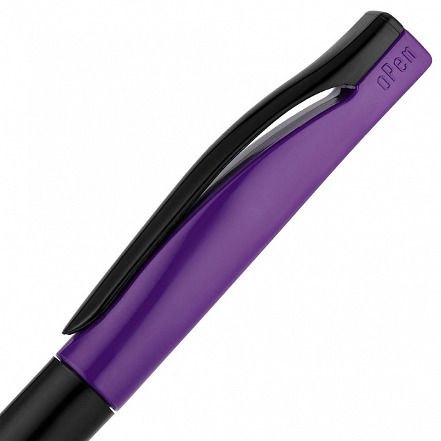 Ручка шариковая Pin Special, черно-фиолетовая с логотипом в Москве заказать по выгодной цене в кибермаркете AvroraStore