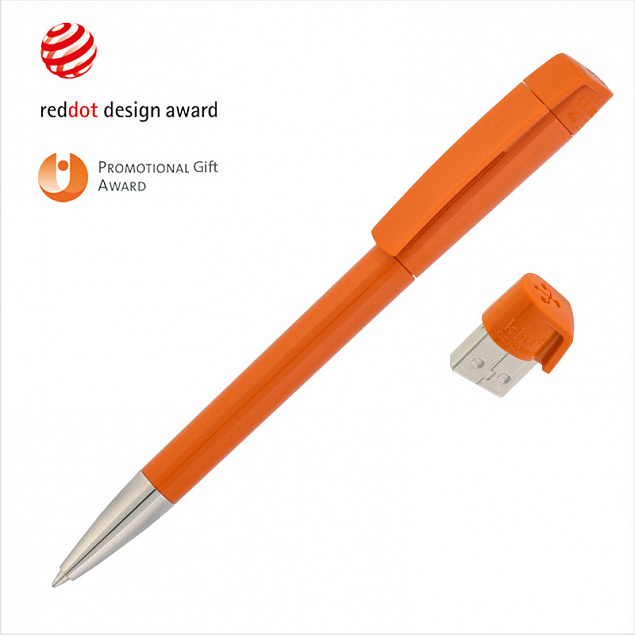 Ручка с флеш-картой USB 8GB «TURNUS M» с логотипом в Москве заказать по выгодной цене в кибермаркете AvroraStore