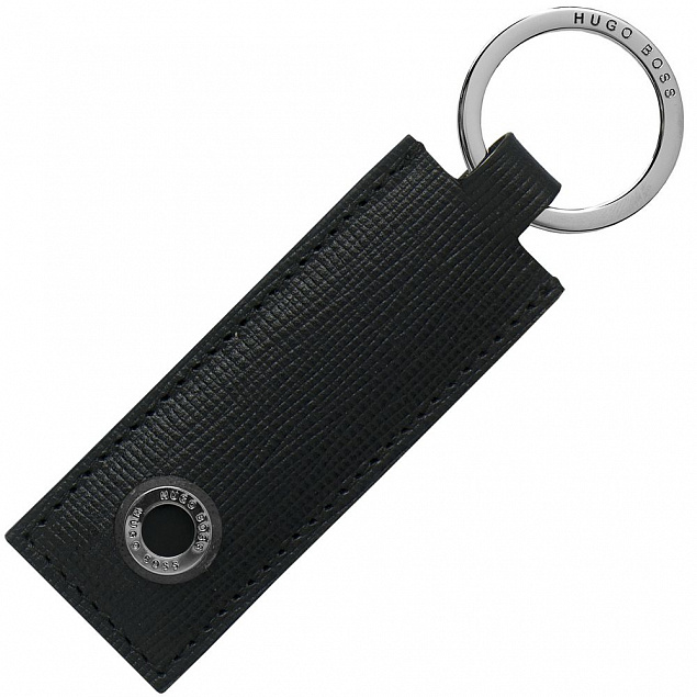 Набор Hugo Boss: папка, брелок и ручка, черный с логотипом  заказать по выгодной цене в кибермаркете AvroraStore