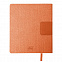 Бизнес-блокнот "Tweedi", 150х180 мм, оранжевый, кремовая бумага, гибкая обложка, в линейку с логотипом в Москве заказать по выгодной цене в кибермаркете AvroraStore