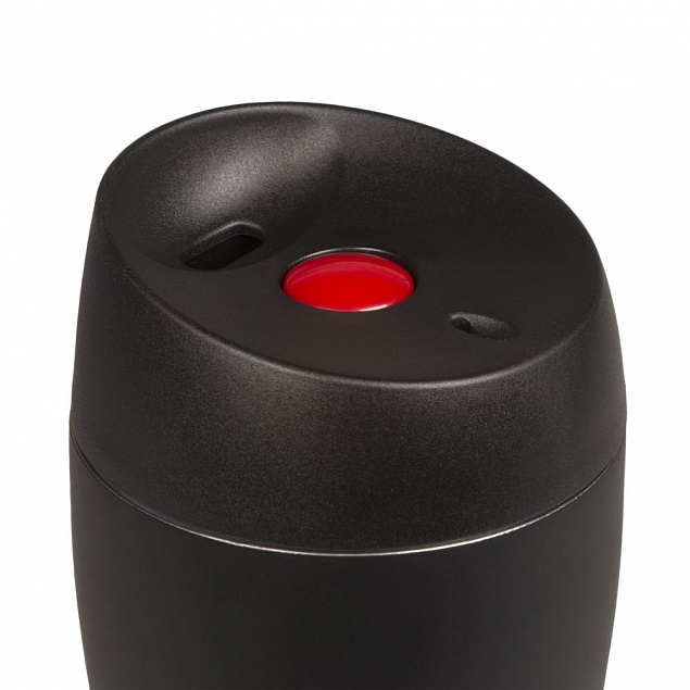 Термостакан Solingen, вакуумный, герметичный, черный с логотипом в Москве заказать по выгодной цене в кибермаркете AvroraStore