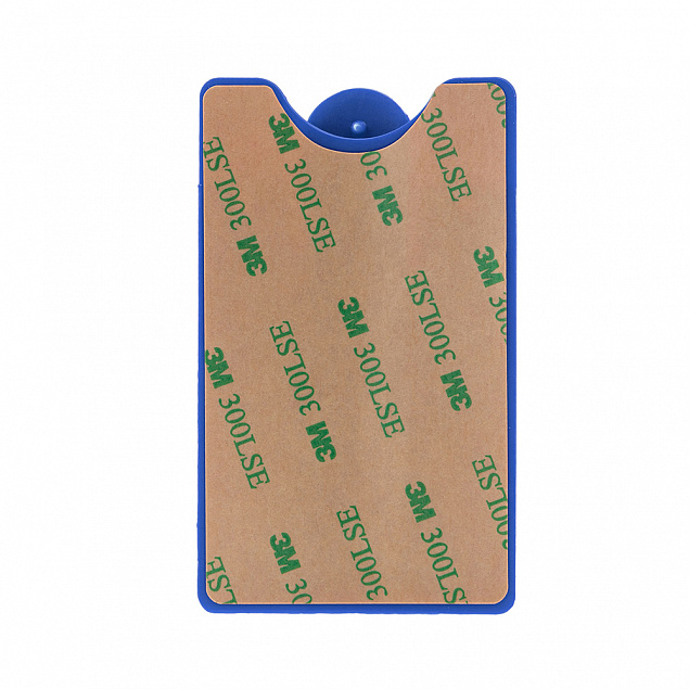 Держатель карт на телефоне Skat, синий с логотипом в Москве заказать по выгодной цене в кибермаркете AvroraStore