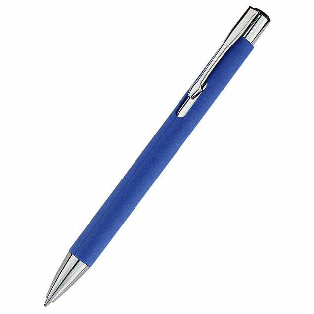 Ручка &quot;Ньюлина&quot; с корпусом из бумаги, синий с логотипом в Москве заказать по выгодной цене в кибермаркете AvroraStore