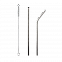 Набор многоразовых трубочек Оnlycofer white (стальной) с логотипом в Москве заказать по выгодной цене в кибермаркете AvroraStore